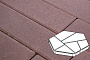 Плитка тротуарная Готика Profi, Полигональ, темно-коричневый, частичный прокрас, с/ц, 893*780*80 мм