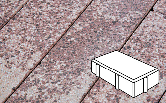 Плитка тротуарная Готика, Granite FINERRO, Брусчатка, Сансет, 200*100*60 мм