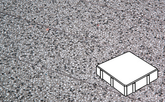 Плитка тротуарная Готика, Granite FINERRO, Квадрат, Белла Уайт, 200*200*80 мм
