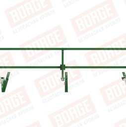 Кровельное ограждение Borge для кровли из композитной черепицы оцинкованное RAL 6002, 300*60 см