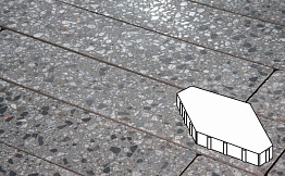 Плитка тротуарная Готика, City Granite FINO, Зарядье, Галенит, 600*400*100 мм