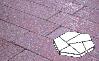 Плита тротуарная Готика Granite FINERRO, полигональ, Ладожский, 893*780*80 мм