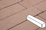 Плитка тротуарная Готика Profi, Ригель, коричневый, частичный покрас, б/ц, 360*80*80 мм