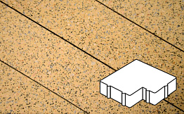 Плитка тротуарная Готика, City Granite FINO, Калипсо, Жельтау, 200*200*60 мм