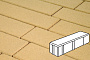 Плитка тротуарная Готика Profi, Брусок, желтый, частичный прокрас, б/ц, 180*60*80 мм
