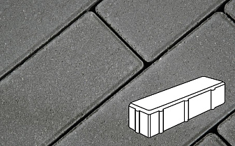 Плитка тротуарная Готика Profi, Брусок, серый, полный прокрас, с/ц, 180*60*80 мм