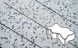 Плитка тротуарная Готика, Granite FINO, Зигзаг/Волна, Грис Парга, 225*112,5*60 мм