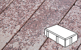 Плитка тротуарная Готика Granite FINERRO, брусчатка, Сансет 200*100*80 мм