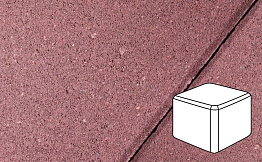 Плитка тротуарная Готика Profi, Куб, красный, частичный прокрас, с/ц, 80*80*80 мм