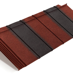 Композитная черепица рядовая Metrotile IPanel Red black