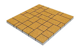 Плитка тротуарная SteinRus, Инсбрук Альпен Б.7.Псм.6, Native, желтый, толщина 60 мм