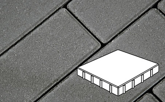 Плитка тротуарная Готика Profi, Квадрат, серый, полный прокрас, с/ц, 400*400*80 мм