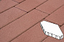 Плитка тротуарная Готика Profi, Зарядье без фаски, красный, частичный прокрас, б/ц, 600*400*100 мм