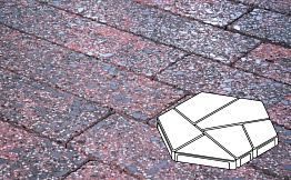 Плита тротуарная Готика Granite FINERRO, полигональ, Дымовский, 893*780*80 мм