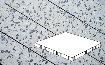 Плитка тротуарная Готика, City Granite FINO, Плита, Грис Парга, 1000*1000*100 мм