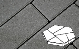 Плитка тротуарная Готика Profi, Полигональ, серый, полный прокрас, с/ц, 893*780*80 мм