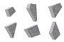 Плитка тротуарная Оригами 4Фсм.8 Гранит+ серый с черным