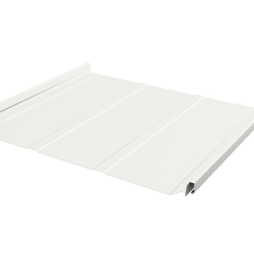 Фальцевая кровля Grand Line Кликфальц® Pro Line с пленкой на замках PE RAL 9003 сигнальный белый 