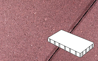 Плитка тротуарная Готика Profi, Плита без фаски, красный, частичный прокрас, с/ц, 600*200*100 мм