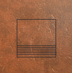 Клинкерная ступень плоская ABC Granit Rot, 300*310*8 мм