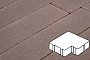 Плитка тротуарная Готика Profi, Калипсо, коричневый, частичный прокрас, с/ц, 200*200*60 мм