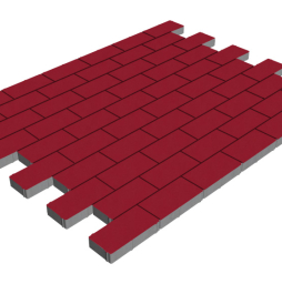Плитка тротуарная SteinRus Прямоугольник А.6.П.4, гладкая, винный, 200*100*40 мм