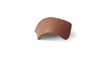 Цементно-песчаная вальмовая черепица с зажимами конька (3 штуки) BRAAS Франкфуртская коричневая