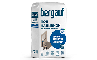 Наливной пол Bergauf BODEN ZEMENT MEDIUM, 25 кг