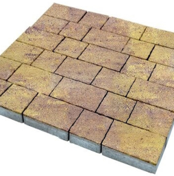 Плитка тротуарная SteinRus Палермо В.16.Псм.8 гладкая, ColorMix Тахель, толщина 80 мм