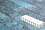 Плитка тротуарная Готика, City Granite FINO, Плита, Азул Бахия, 500*125*100 мм