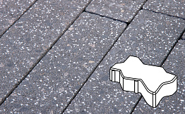 Плитка тротуарная Готика, City Granite FINERRO, Зигзаг/Волна, Ильменит, 225*112,5*60 мм