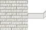 Угловой декоративный кирпич для навесных вентилируемых фасадов White Hills Толедо F400-05