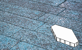Плитка тротуарная Готика, Granite FINERRO, Зарядье без фаски, Азул Бахия, 600*400*100 мм