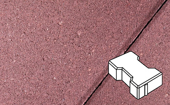 Плитка тротуарная Готика Profi, Катушка, красный, частичный прокрас, с/ц, 200*165*80 мм