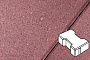 Плитка тротуарная Готика Profi, Катушка, красный, частичный прокрас, с/ц, 200*165*80 мм
