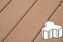 Плитка тротуарная Готика Profi, Шемрок, оранжевый, частичный прокрас, б/ц, 200*200*100 мм