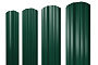 Штакетник Twin фигурный Drap TX RAL 6005 зеленый мох