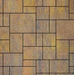 Плитка тротуарная SteinRus Инсбрук Альпен Б.7.Псм.6, Antico, ColorMix Бромо, толщина 60 мм