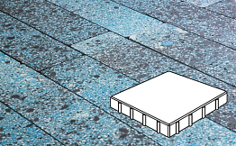 Плитка тротуарная Готика, City Granite FINO, Квадрат, Азул Бахия, 400*400*60 мм