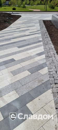 Плитка тротуарная Готика, Granite FINO, Плита, Мансуровский, 600*200*80 мм