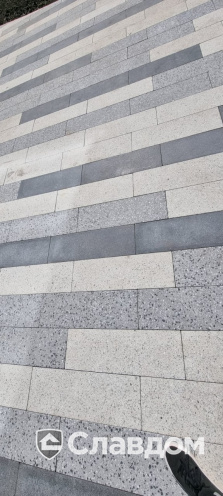 Плитка тротуарная Готика Granite FINERRO, картано, Галенит 300*150*80 мм