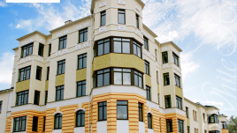 Многоэтажный дом с применением облицовочного камня White Hills 464-90